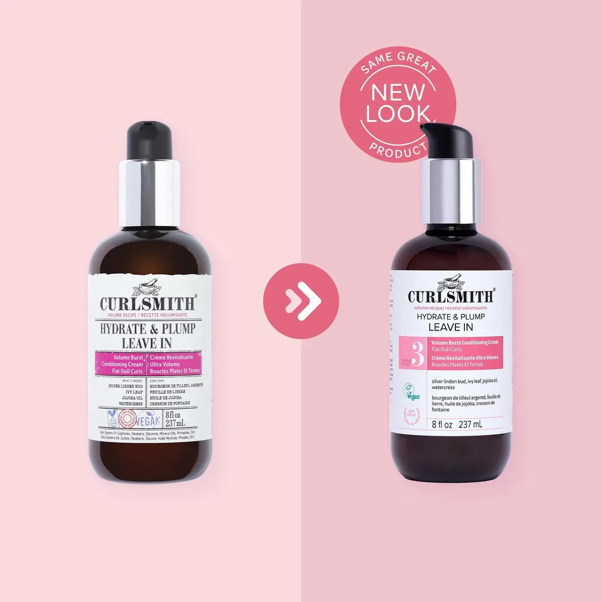 CURLSMITH Hydrate & Plump Leave In Conditioner for Curls, Lightweight Volumizing Conditioner for All Curl Types, Vegan & Cruelty-Free (8 oz) Avelisse