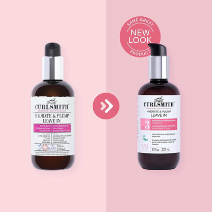 CURLSMITH Hydrate & Plump Leave In Conditioner for Curls, Lightweight Volumizing Conditioner for All Curl Types, Vegan & Cruelty-Free (8 oz) Avelisse
