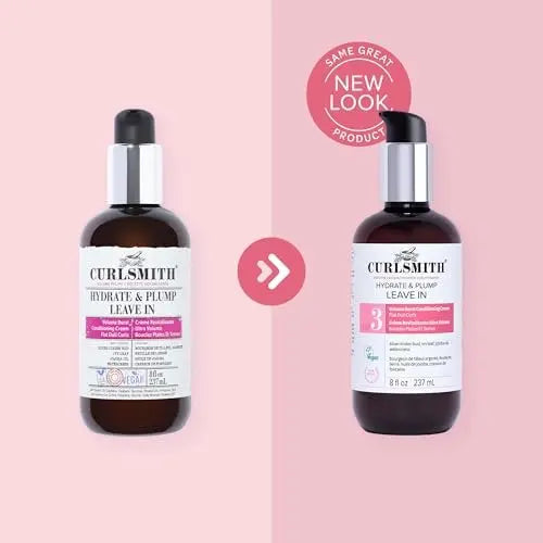 CURLSMITH Hydrate & Plump Leave In Conditioner for Curls, Lightweight Volumizing Conditioner for All Curl Types, Vegan & Cruelty-Free (8 oz) Avelisse