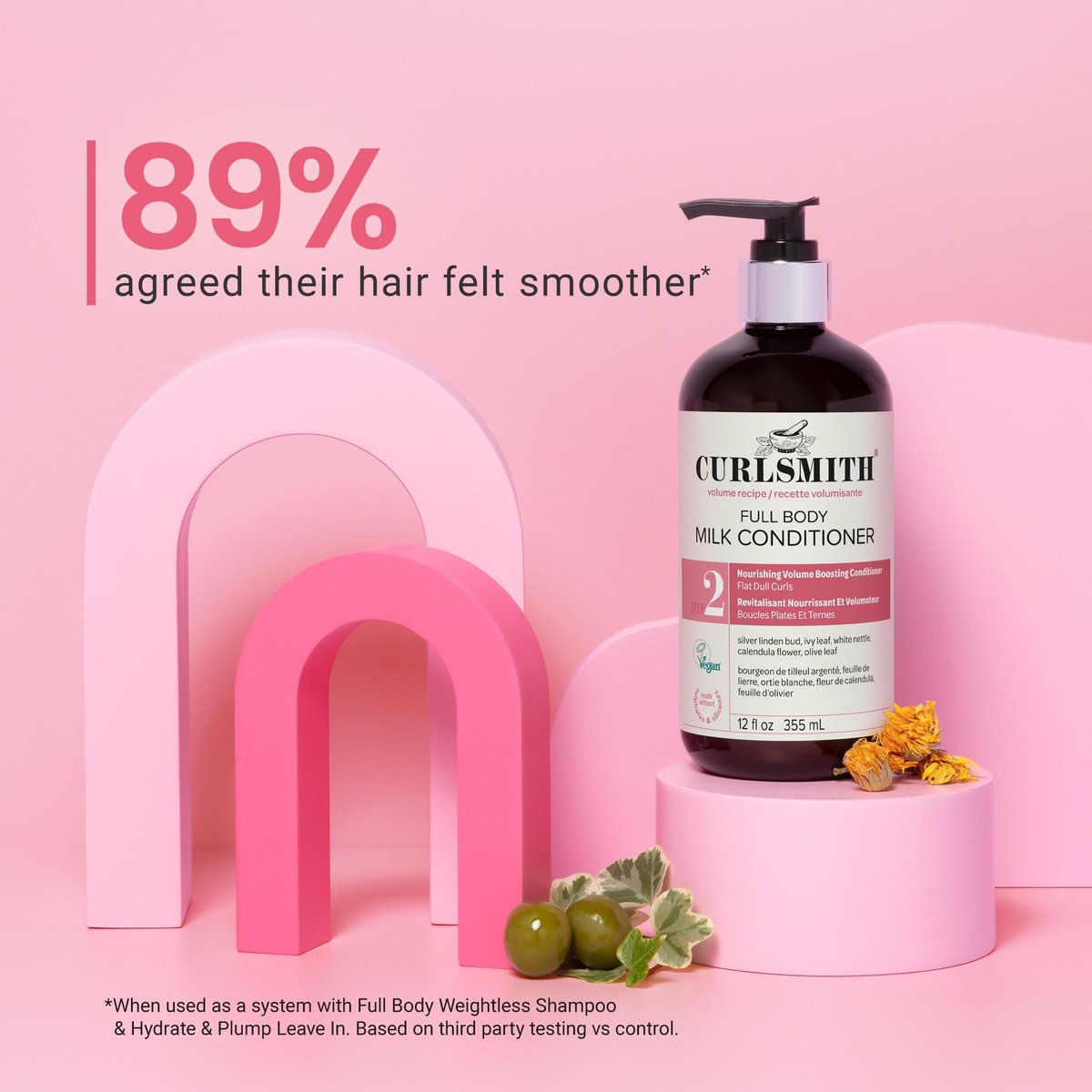 CURLSMITH Full Body Conditioner - Lightweight Volume Conditioner for All Curl Types, Moisturizing & Detangling, Vegan & Cruelty Free (12 oz) Avelisse