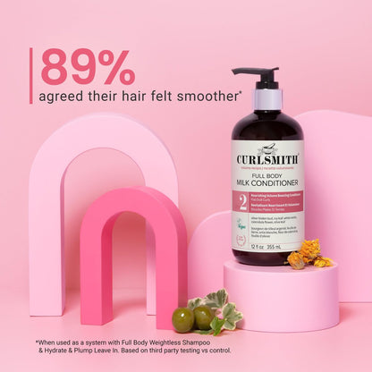 CURLSMITH Full Body Conditioner - Lightweight Volume Conditioner for All Curl Types, Moisturizing & Detangling, Vegan & Cruelty Free (12 oz) Avelisse