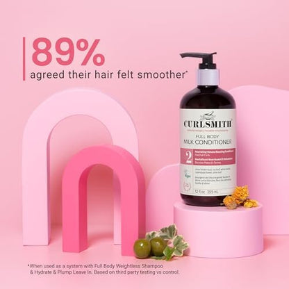 CURLSMITH Full Body Conditioner - Lightweight Volume Conditioner for All Curl Types, Moisturizing & Detangling, Vegan & Cruelty Free (12 oz) Avelisse