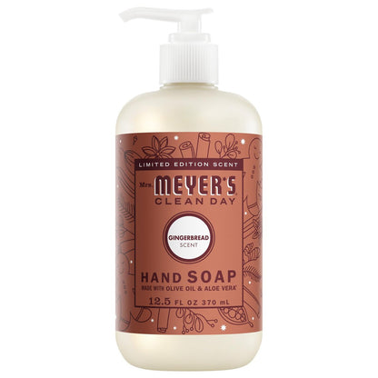 MRS. MEYER'S CLEAN DAY Hand Soap, Gingerbread Scent, 12.5 fl oz Bottle