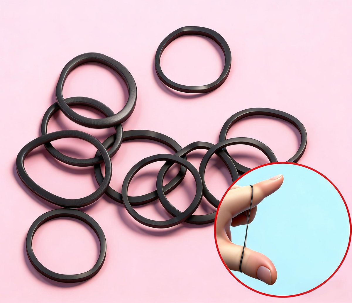 BEBEEPOO 500pcs Black Elastic Hair Bands – Mini Rubber Bands for Braids, Ponytails & Kids Hair - görsel 7