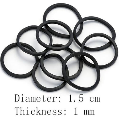BEBEEPOO 500pcs Black Elastic Hair Bands – Mini Rubber Bands for Braids, Ponytails & Kids Hair