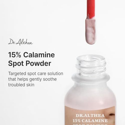 Dr.Althea 15% Calamine Spot Powder – Targeted Blemish Care & Drying Lotion, Korean Skincare, 0.5 fl oz Avelisse