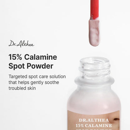 Dr.Althea 15% Calamine Spot Powder – Targeted Blemish Care & Drying Lotion, Korean Skincare, 0.5 fl oz Avelisse