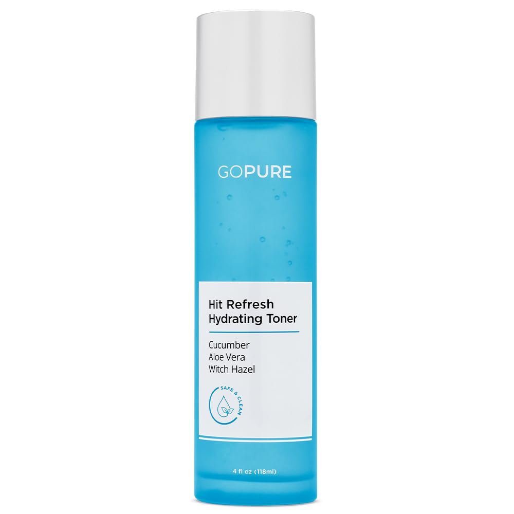 goPure Hit Refresh Hydrating Toner – Balanced pH, Clarifies Pores, Removes Excess Oil & Impurities – 4 Fl Oz Avelisse