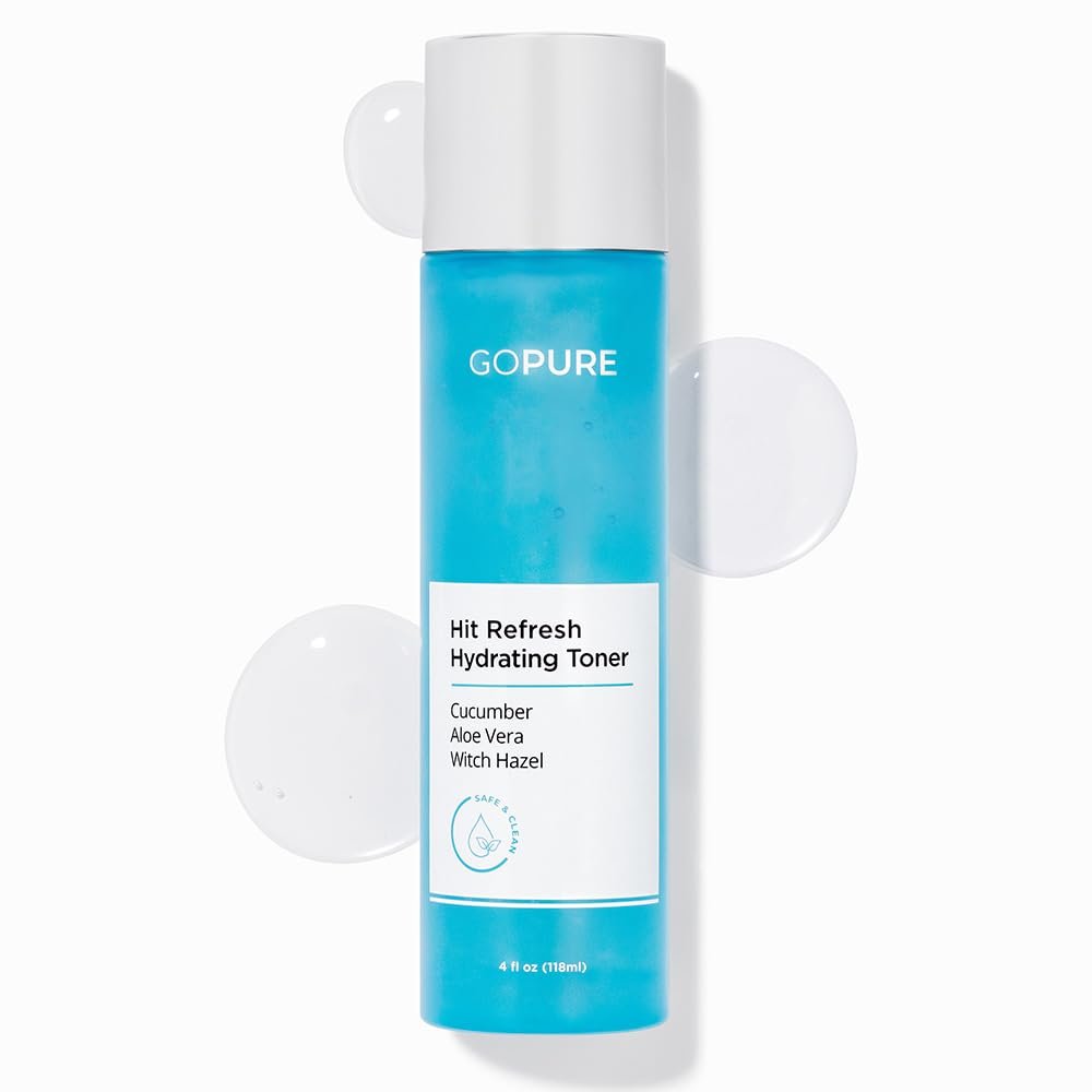 goPure Hit Refresh Hydrating Toner – Balanced pH, Clarifies Pores, Removes Excess Oil & Impurities – 4 Fl Oz Avelisse