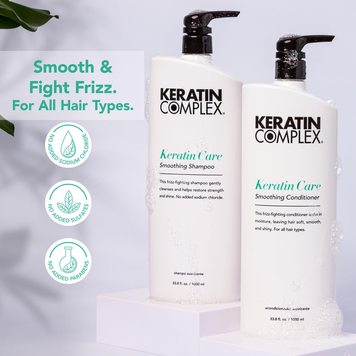 Keratin Complex Keratin Care Smoothing Shampoo & Conditioner Duo - 33.8 fl oz Each Avelisse