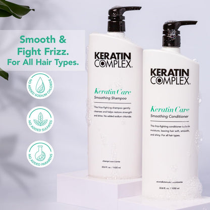 Keratin Complex Keratin Care Smoothing Shampoo & Conditioner Duo - 33.8 fl oz Each Avelisse