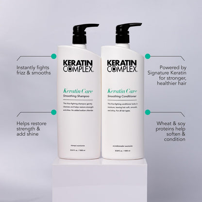 Keratin Complex Keratin Care Smoothing Shampoo & Conditioner Duo - 33.8 fl oz Each Avelisse