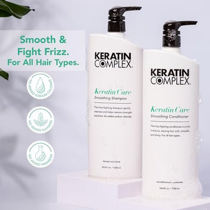 Keratin Complex Keratin Care Smoothing Shampoo & Conditioner Duo - 33.8 fl oz Each Avelisse