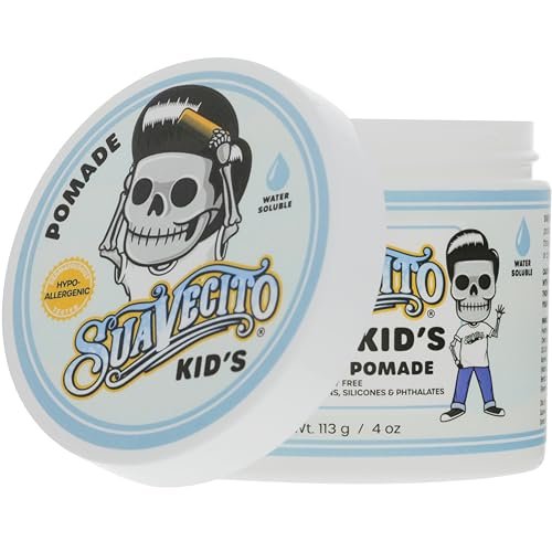 Suavecito Kid's Pomade - Calming Chamomile Scent, Light Hold, 4 oz - Water-Based, Flake Free, Dermatologist-Tested Avelisse