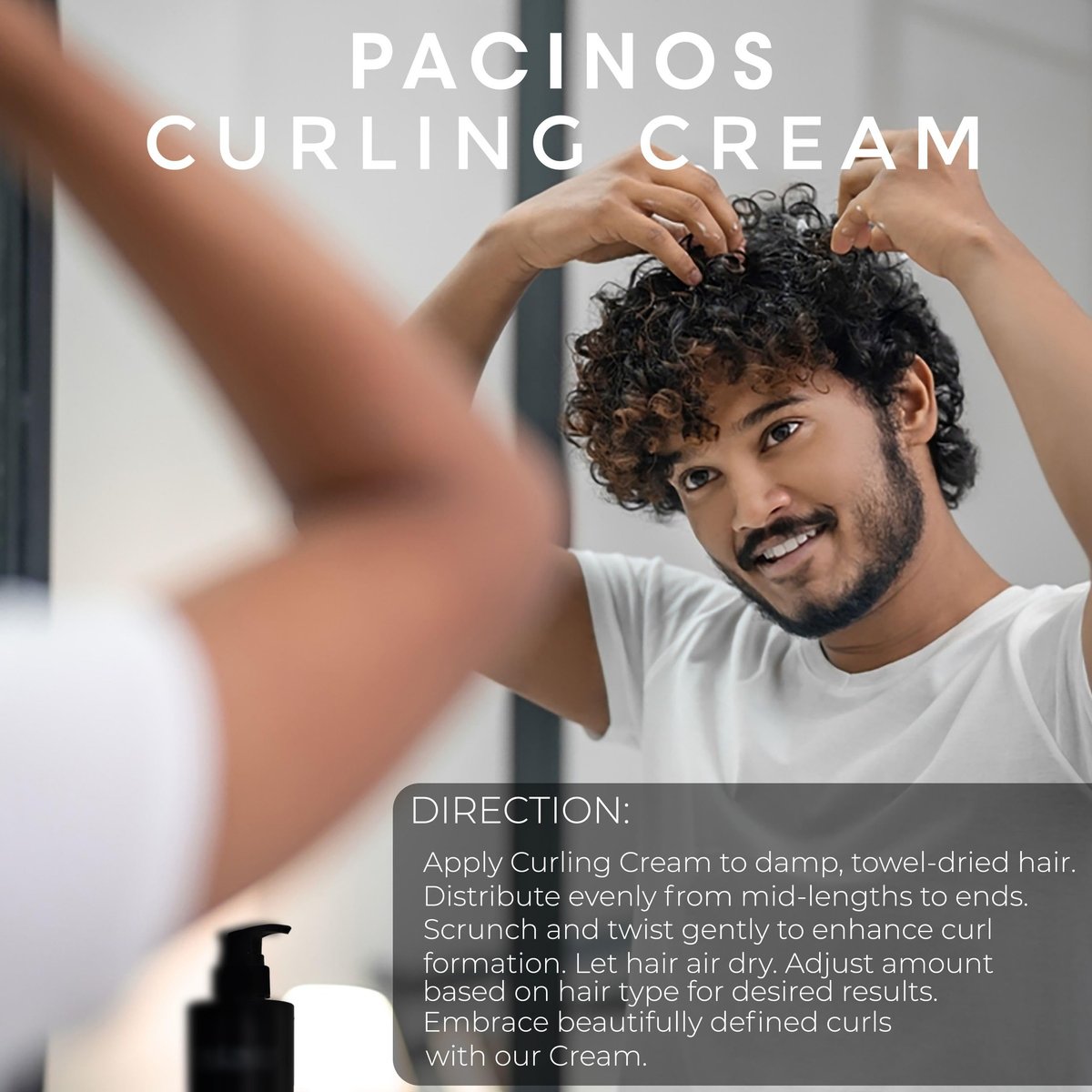 Pacinos Curling Cream - All Day Cream for Curly Hair with Gentle Formula - görsel 10