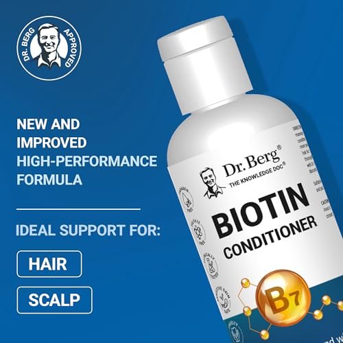 Dr. Berg Biotin Conditioner for Men & Women – High-Performance Formula, Paraben-Free, Sulfate-Free, Silicone-Free, Infused with Biotin, Argan & Botanicals – 8 Fl Oz - görsel 4