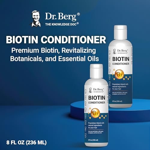 Dr. Berg Biotin Conditioner for Men & Women – High-Performance Formula, Paraben-Free, Sulfate-Free, Silicone-Free, Infused with Biotin, Argan & Botanicals – 8 Fl Oz - görsel 8
