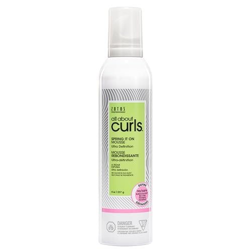 ALL ABOUT CURLS Spring It On Mousse Ultra Definition 8 Fl Oz - Strengthens & Protects Curls, Vegan & Sulfate Free Avelisse