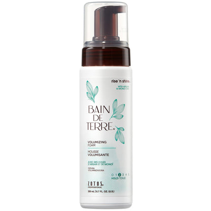 Bain de Terre Rise N' Shine Volumizing Foam - Lightweight Medium Hold & Volume with Argan & Monoi Oils, Paraben-Free, Color-Safe, Vegan, 6.7 Fl Oz Avelisse