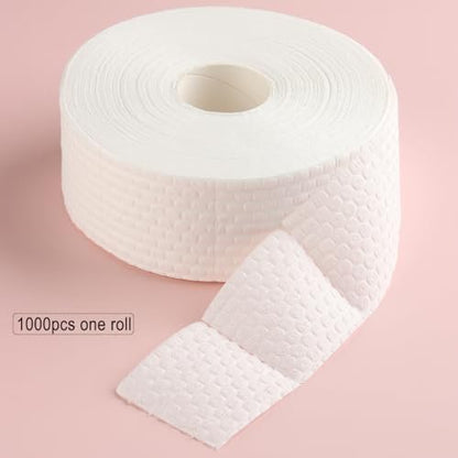 Fcozpjk 1000Pcs Lint Free Nail Wipes - Cotton Nail Polish Remover Pads for Gel Nails, Dust Cleaning & Degreasing, Manicure Salon Supplies