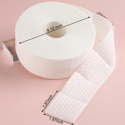 Fcozpjk 1000Pcs Lint Free Nail Wipes - Cotton Nail Polish Remover Pads for Gel Nails, Dust Cleaning & Degreasing, Manicure Salon Supplies