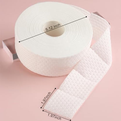Fcozpjk 1000Pcs Lint Free Nail Wipes - Cotton Nail Polish Remover Pads for Gel Nails, Dust Cleaning & Degreasing, Manicure Salon Supplies