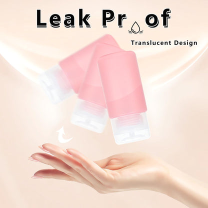 Corconess 3 Pack Acetone Pump Dispenser - Leak-Proof Push Down Dispenser for Nail Polish Remover, Alcohol, Makeup Remover, Micellar Water, Toner - 4OZ/120ML Empty Pink Travel Bottles Avelisse