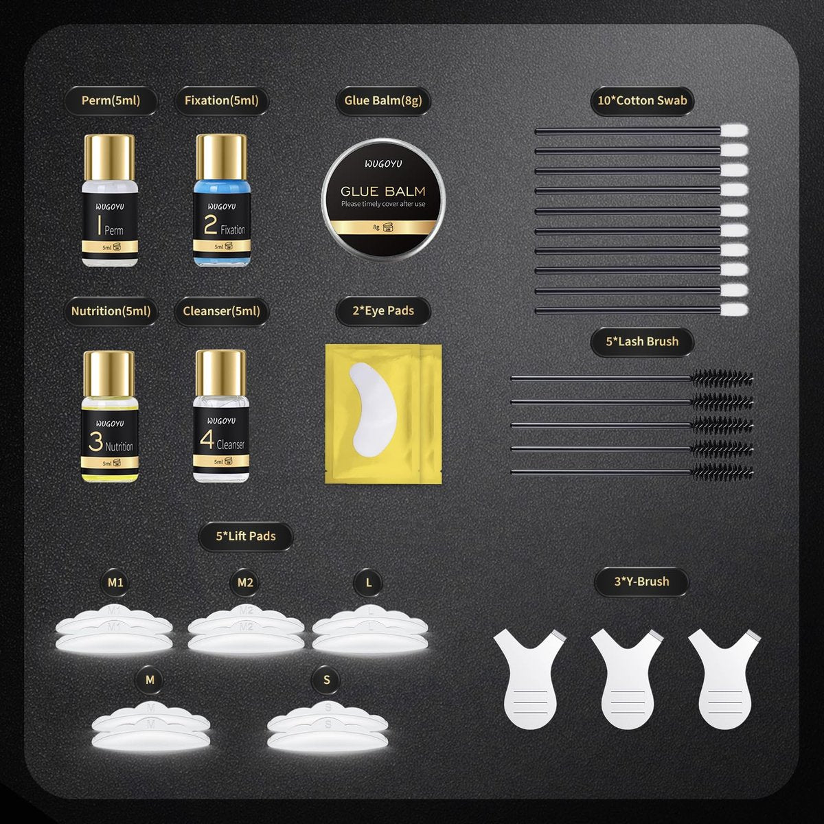 WUGOYU 2-in-1 Lash Lift & Brow Lamination Kit – Professional Eyelash Perm & Eyebrow Lift for Fuller, Thicker Brows – Lasts 4-6 Weeks – Salon & Home Use Avelisse