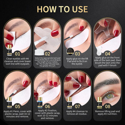 WUGOYU 2-in-1 Lash Lift & Brow Lamination Kit – Professional Eyelash Perm & Eyebrow Lift for Fuller, Thicker Brows – Lasts 4-6 Weeks – Salon & Home Use Avelisse