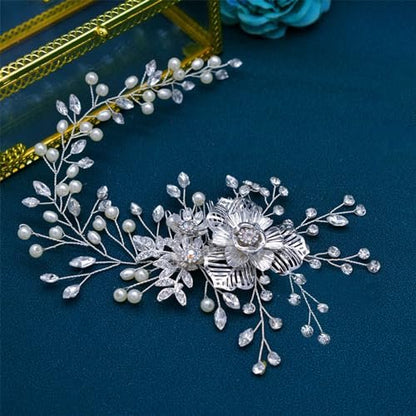 WONRLUA Rhinestone Bridal Hair Comb - Elegant Silver Wedding Hair Pieces for Brides & Bridesmaids Avelisse