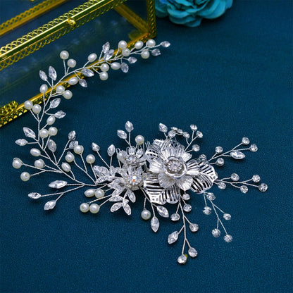 WONRLUA Rhinestone Bridal Hair Comb - Elegant Silver Wedding Hair Pieces for Brides & Bridesmaids Avelisse