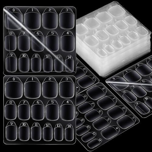 Teenitor 600pcs Press on Nail Adhesive Tabs, 15 Sizes of Nail Stickers for Press ons, Clear/Yellow - görsel 2