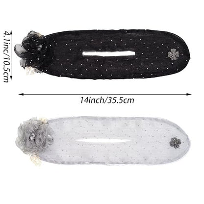 2 PCS Flower Deft Bun Maker – Crystal Rhinestone French Hair Bun Roller for Long Thick Hair – Women's Hair Styling Tool