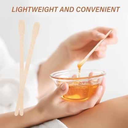 1200 Pcs Eyebrow Wax Sticks - Small Wooden Waxing Spatulas for Body Hair Removal, Facial Wax Applicators for Skin-Spa Home Usage