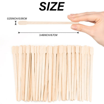 1200 Pcs Eyebrow Wax Sticks - Small Wooden Waxing Spatulas for Body Hair Removal, Facial Wax Applicators for Skin-Spa Home Usage
