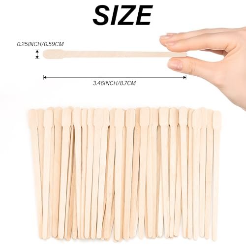 1200 Pcs Eyebrow Wax Sticks - Small Wooden Waxing Spatulas for Body Hair Removal, Facial Wax Applicators for Skin-Spa Home Usage - görsel 4
