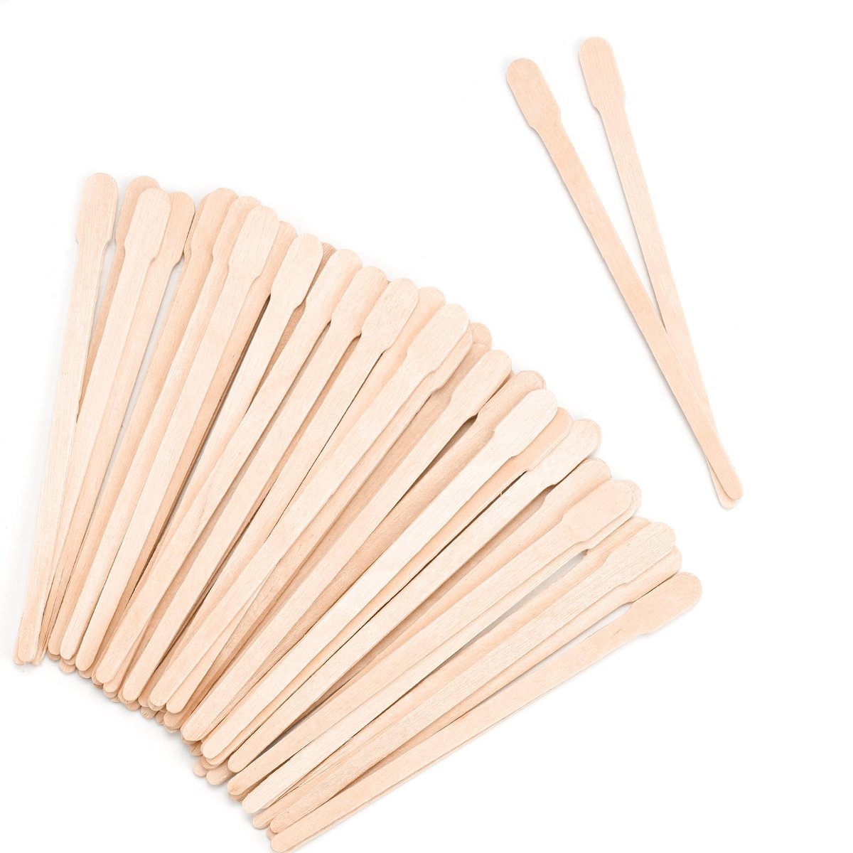 1200 Pcs Eyebrow Wax Sticks - Small Wooden Waxing Spatulas for Body Hair Removal, Facial Wax Applicators for Skin-Spa Home Usage - görsel 1