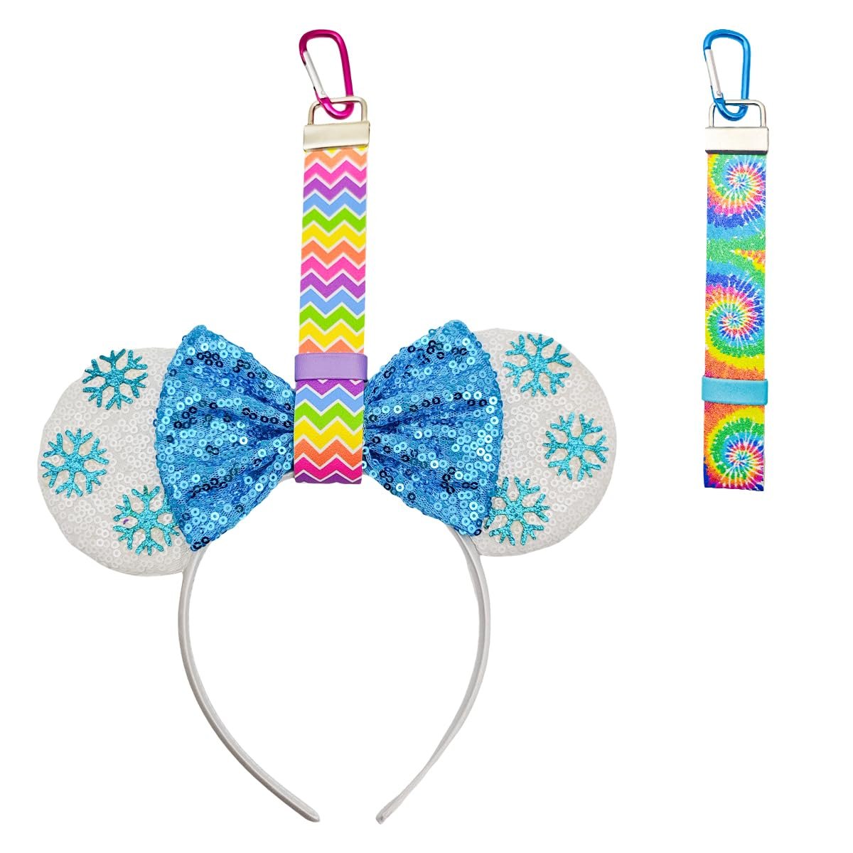 MAGNEECH 2-Pack Mouse Ear Holder for Backpack & Bag – Headband Holder Strap with Hook, Lanyard Keychain Hanging Decor – Travel & Trip Accessories Organizer (Blue & Yellow) - görsel 10