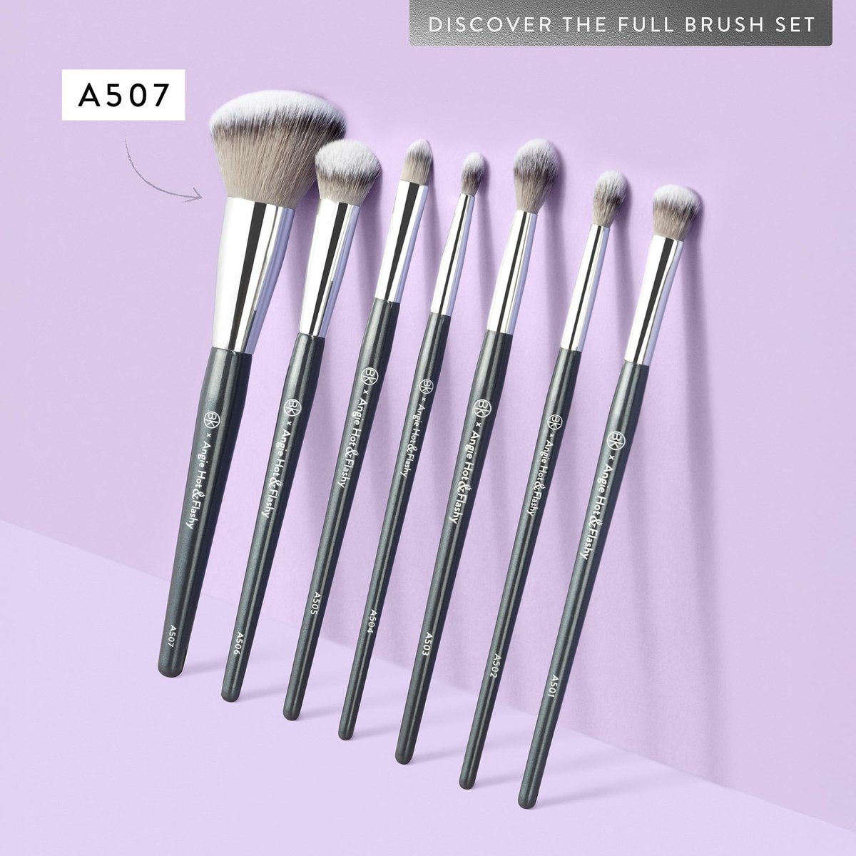 BK BEAUTY ANGIE HOT & FLASHY A507 Angled Blush Brush – Fluffy Synthetic Brush for Blush, Bronzer & Contour, Seamless Streak-Free Finish Avelisse