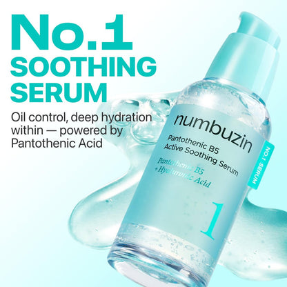 numbuzin No.1 Serum | Pantothenic B5 Active Soothing Serum | Soothing & Hydrating for Oily & Acne-Prone Skin | 1.69 fl oz Avelisse