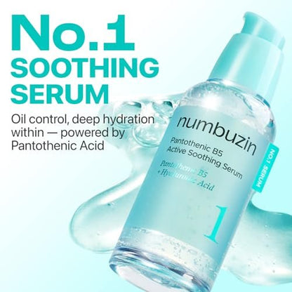 numbuzin No.1 Serum | Pantothenic B5 Active Soothing Serum | Soothing & Hydrating for Oily & Acne-Prone Skin | 1.69 fl oz Avelisse