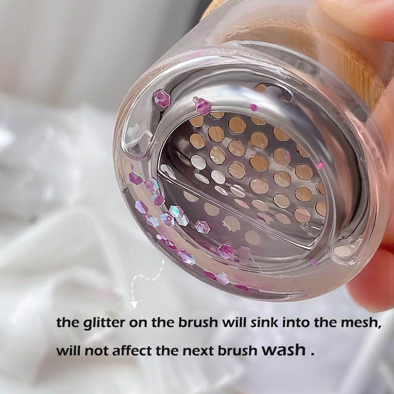KACHIMOO Nail Brushes Washing Cup Dappen Dish for Acrylic Nails - Layered Nail Art Brush Wash Cup with Lid - görsel 4