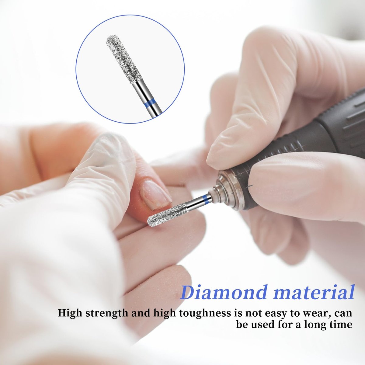 Jeffdad 10pcs Nail Drill Bits Set – Professional Diamond Bits for Cuticle Removal, Acrylic & Gel Nails - görsel 11