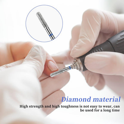 Jeffdad 10pcs Nail Drill Bits Set – Professional Diamond Bits for Cuticle Removal, Acrylic & Gel Nails
