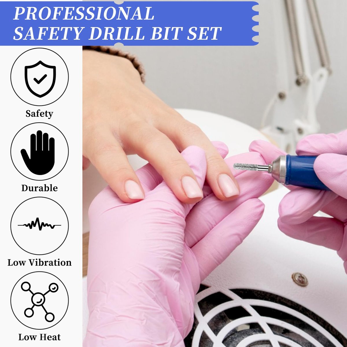 Jeffdad 10pcs Nail Drill Bits Set – Professional Diamond Bits for Cuticle Removal, Acrylic & Gel Nails - görsel 5