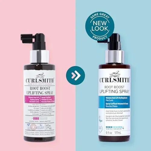 CURLSMITH Root Boost Uplifting Spray – Lightweight Curl Volumizer for Flat, Dull Curls – Vegan & Cruelty-Free (6 oz) Avelisse