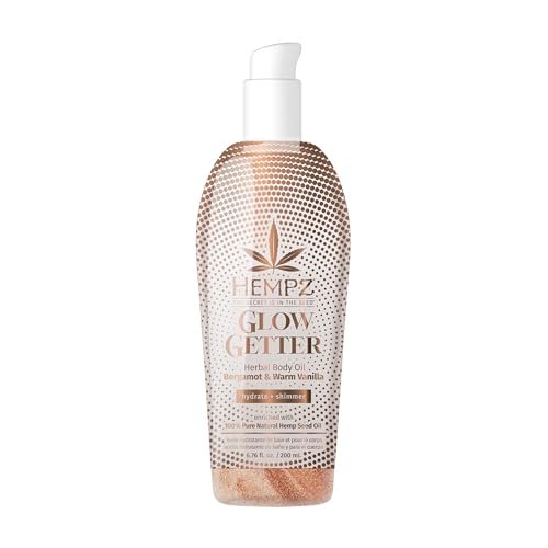Hempz Glow Getter Hydrating Body Oil with Shimmer – 6.76 oz Avelisse