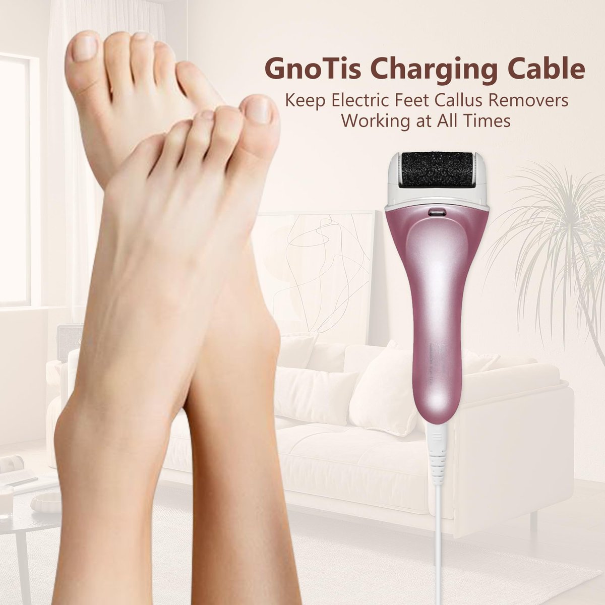 2 Pack Replacement Charger Cable for Electric Callus Remover - Compatible with Pritech BCM-1138 & Most Electric Foot Callus Removers - görsel 15