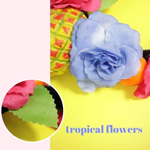 Needzo Tropical Themed Headbands - Colorful Pineapple & Floral Details, One Size Fits Most (Pack of 3) - görsel 10