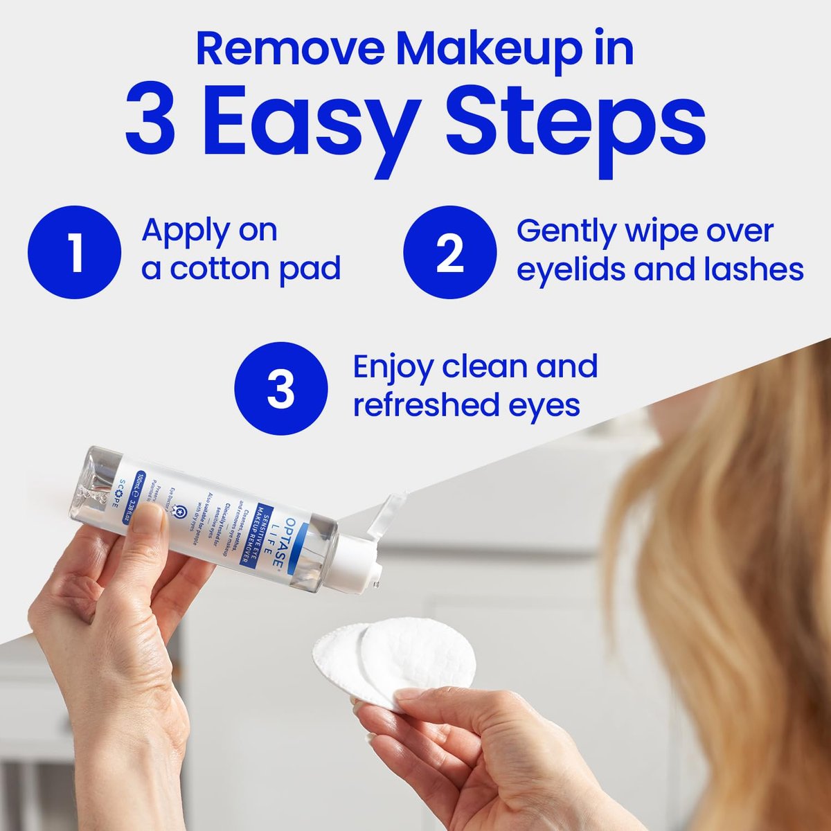 Optase Life Sensitive Eye Makeup Remover – Gentle & Effective for All Skin Types - Breakthrough Innovation vs Traditional Micellar Water - 100ml - görsel 13